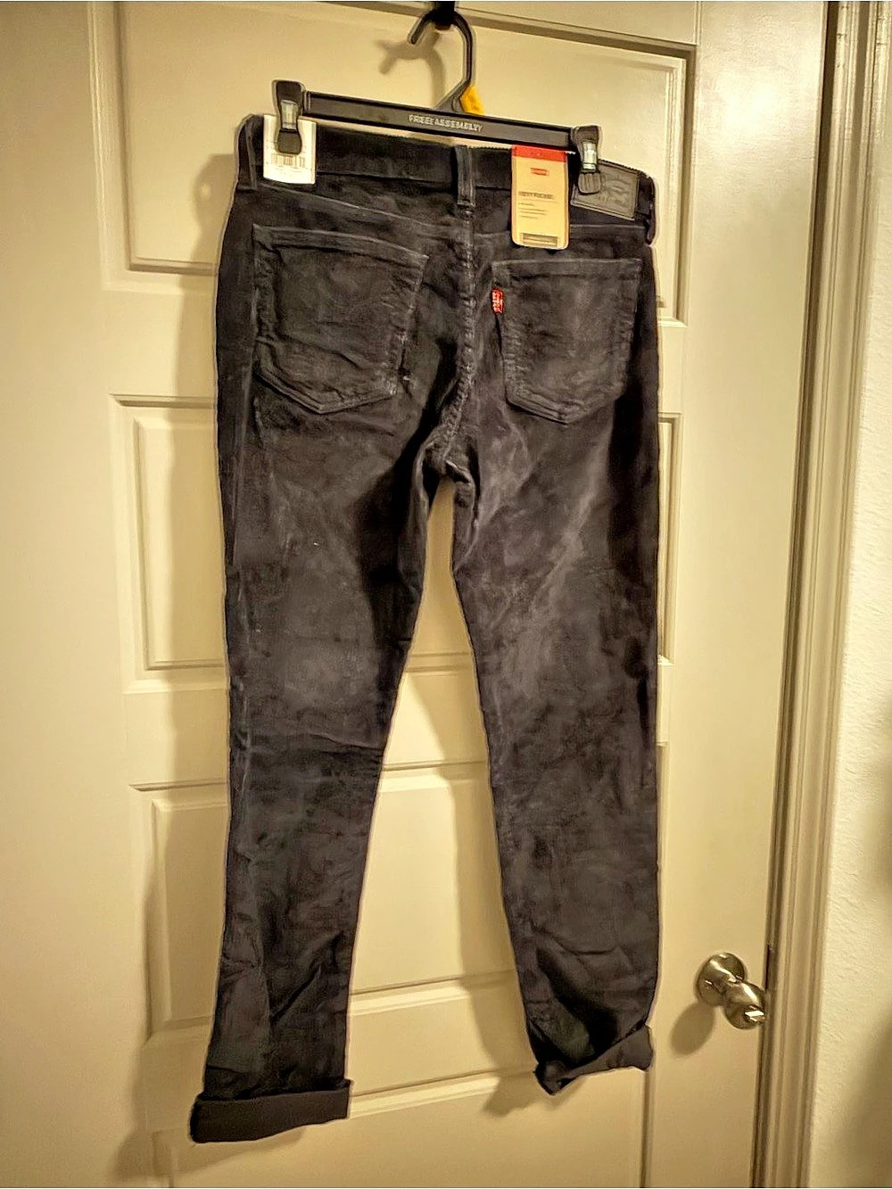 Levi's Boyfriend Corduroy Pants Straight Leg Black Waist 28 x 30 - Picture 2 of 4